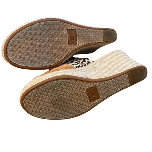 Toms Monica Mule Animal Print Wedges 6.5 - Picture 4 of 4